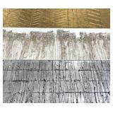 Three textured paintings on canvas by Sarah