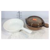 Corning Ware, 6.5in pan and vision v-240-B bowl