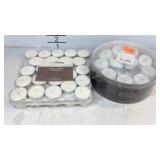 75 Tealight candles and 24 flameless led tealight