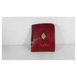 Scrap book full of greeting cards, book is badly