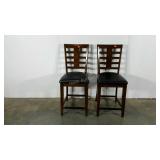 Two bar height chairs, 25" to seat