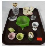 Glass and ceramics, includes glass pineapple