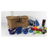 Bone shaped basket and dog care supplies,