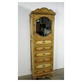 Highly decorated lingerie stand, includes key,