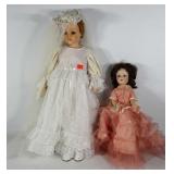 Two dolls, 17.5" and 27"