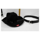 Cowboy hat and belt