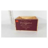Chteau Fombrauge French wine crate, has damage,