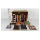 Books, mostly religious and motivational,