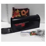 US Mail Box, black color, metal box, with bag of