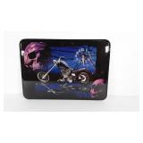 Motorcycle battery operated wall clock, 21x15