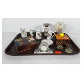 Home decor, includes trinket boxes, quartz glass