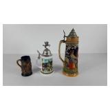 Three steins, made in Germany