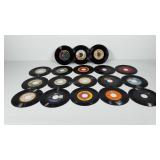 Vinyl Records, eighteen 45RPM records, includes