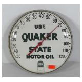 Advertising, Quaker State motor oil clock, 12"