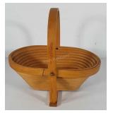 Collapsible wooden basket, 13.5"