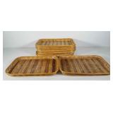 Nine woven trays, 13.5x18"