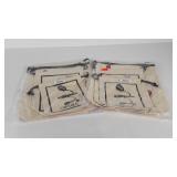 Two Brighton three piece travel bags sets, new in