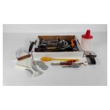 Kitchen utensils and tools, including Pampered