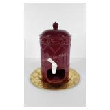 Ceramic beverage dispenser with warmer