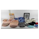 Knitted baby swaddle blankets, and baby hats,