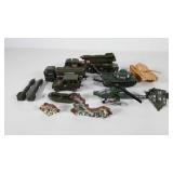 Military toys, includes tanks, U.S. Defender