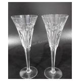 Two Waterford crystal millenium love champagne
