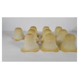 Ten glass shades for lamp or ceiling light