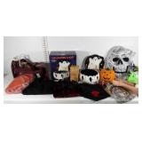 Halloween decor and costumes, ceramic ghost plate