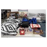 Miscellaneous group, black and white comforter