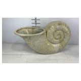 Nautical decor, seashell vase