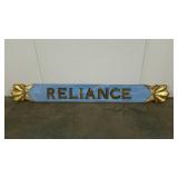 Decorative name plate, carved wood, embellished