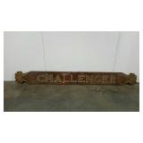 Decorative name plate, carved wood, embellished