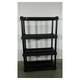 Plastic shop shelving, 36 x 18 x 57