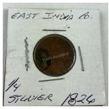 1826 east India co 1/4 stuvier