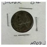 1943 -P silver wartime nickel
