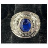 Sterling silver Saint John school class ring size