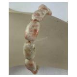 Sunstone beaded adjustable bracelet 125ctw