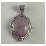 Phosphosiderite pendant platinum over copper