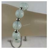 Opalite 9-11mm bracelet stainless steel 53.60ctw