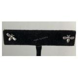 Sterling silver bee stud earrings