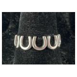 Sterling silver size 7 horseshoe ring