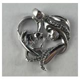 Sterling silver pendant mother with child