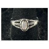 Sterling silver size 10 ring with stone