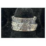 Size 5 Sterling silver spinner ring 7.95 gr
