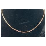 22 inch Italian 14k rose gold over sterling 3 gr