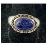 Sterling silver lapis ring size 10