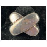 Sterling silver X ring size 5, 9.34g
