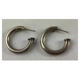 Sterling silver hoop earrings 6 grams