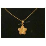 Gold over Sterling silver necklace 16in