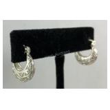 Sterling silver hoop earrings